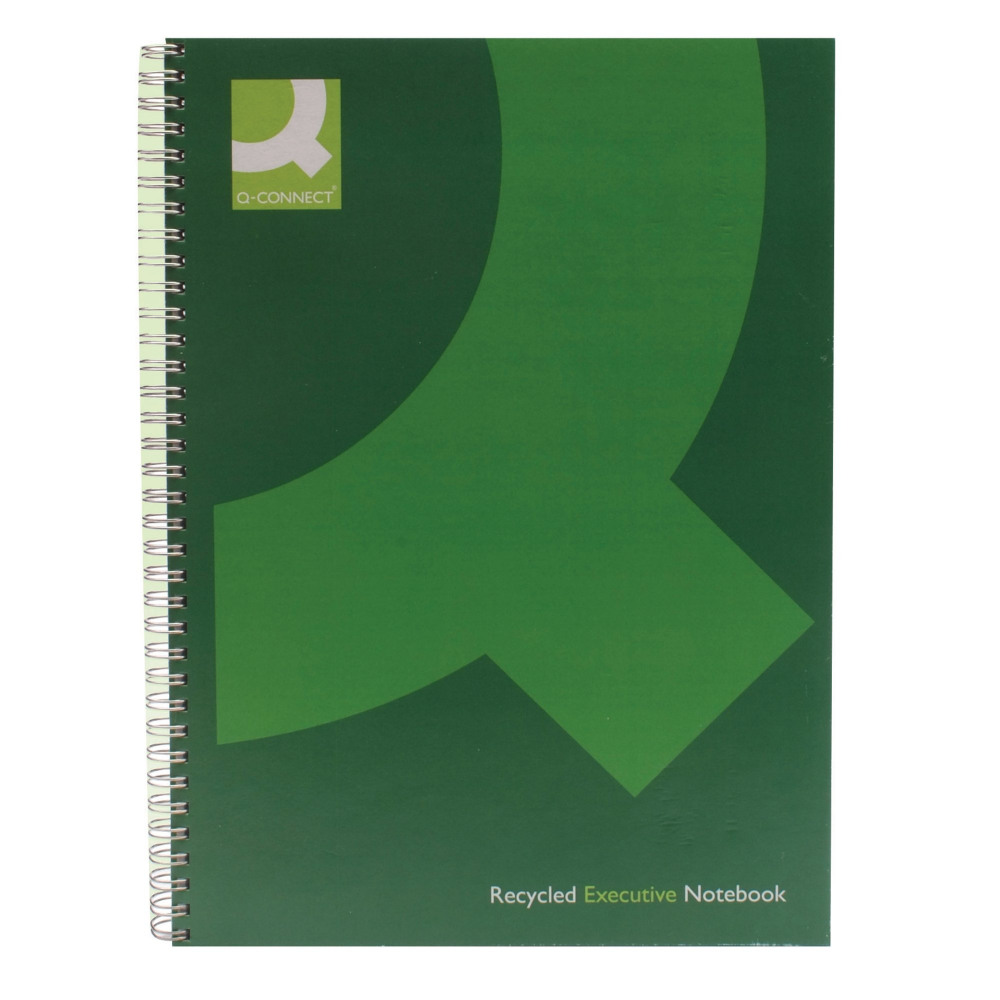 QCONNECT WBOUND A4 HB RECY GRN PK3