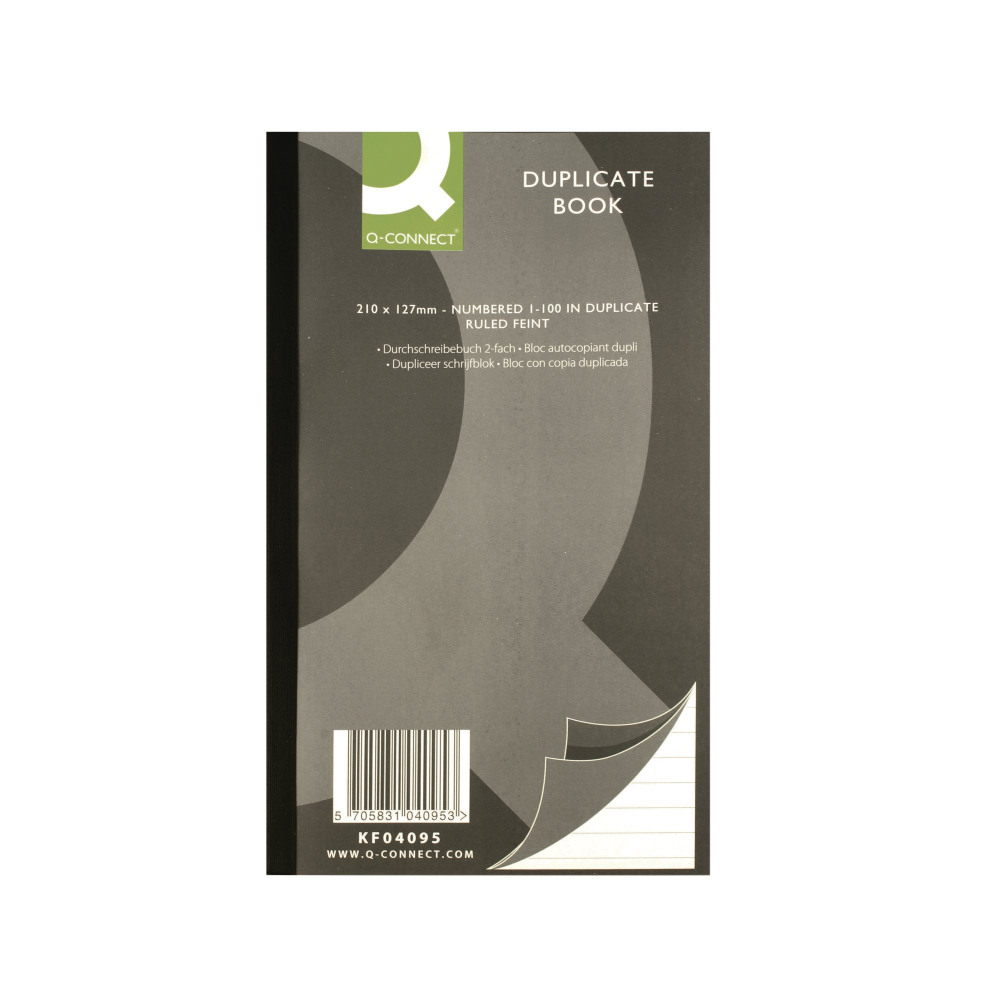 Q-CONNECT DUPLICATE BOOK 210X127MM