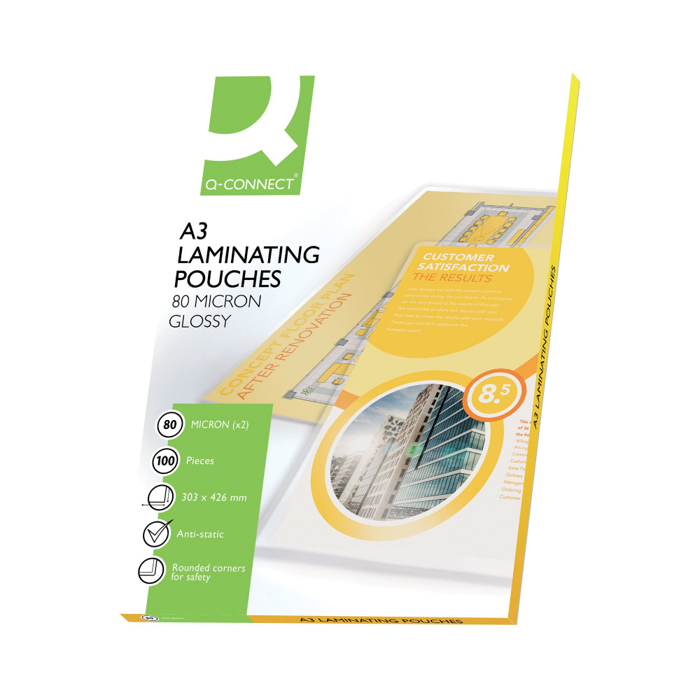 Q-CONNECT LAMINATING POUCH A3 PK100