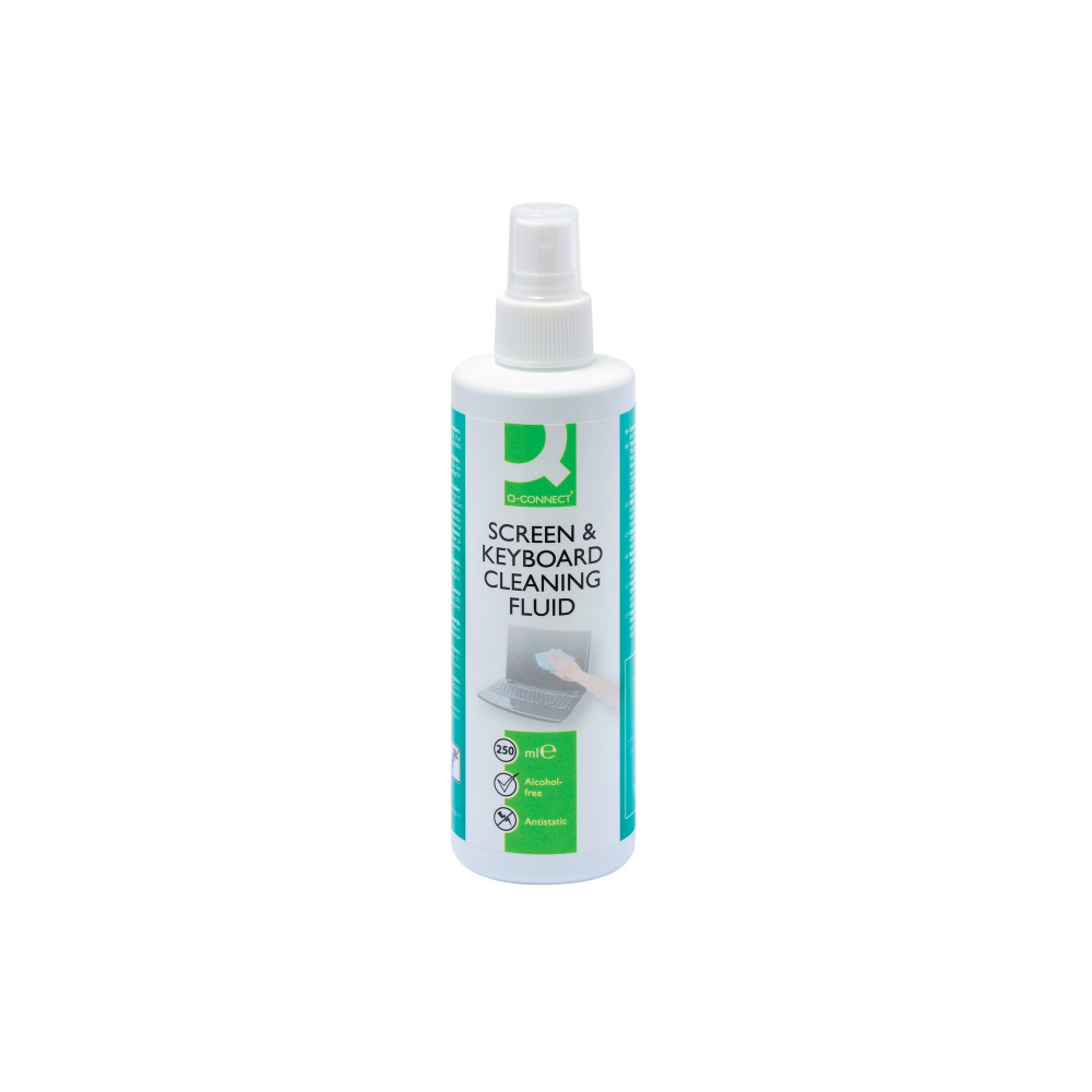 Q-CONNECT SCRN KBRD CLN FLUID 250ML