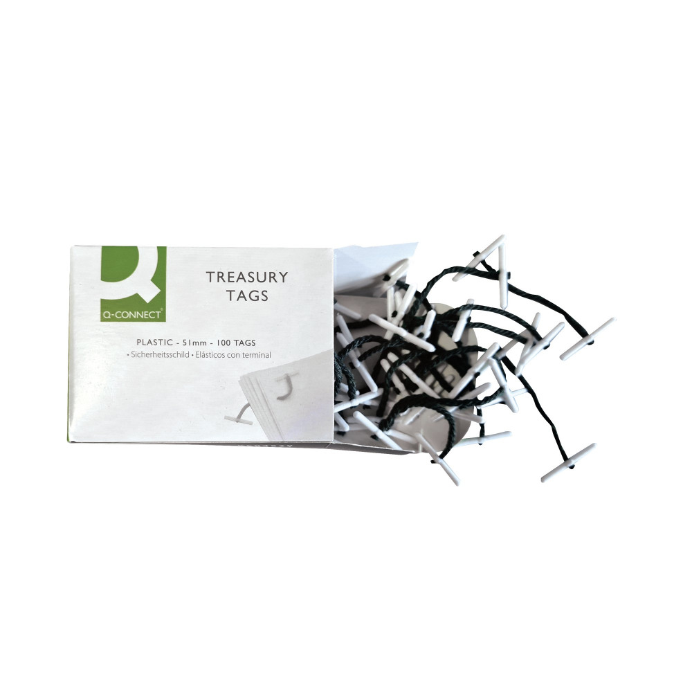 Q-CONNECT P/END TREAS TAG 51MM PK100