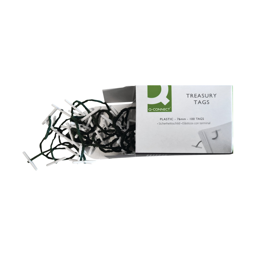 Q-CONNECT P/END TREAS TAG 76MM PK100