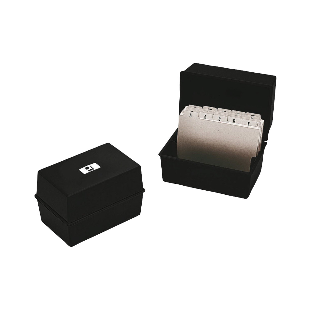 Q-CONNECT CARD IDX BOX 127X76 BLK