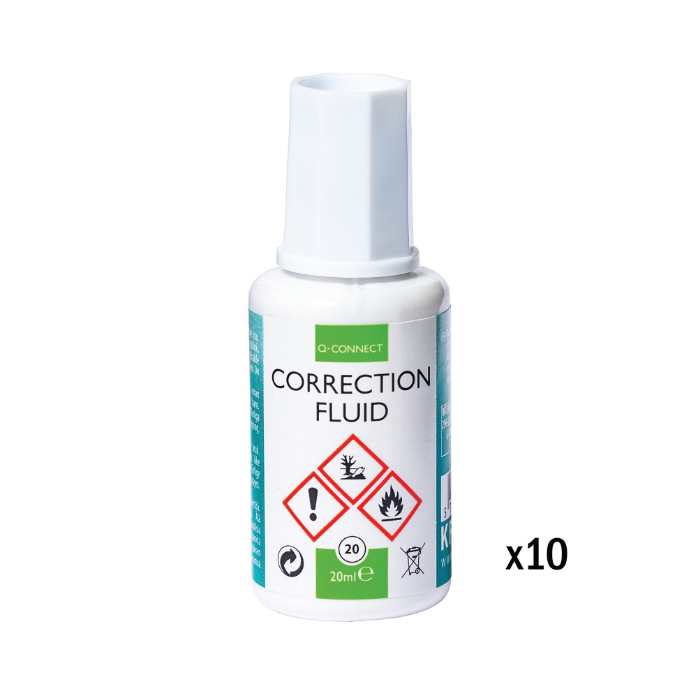 Q-CONNECT CORRECTION FLUID 20ML PK10