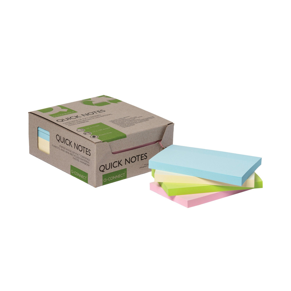 Q-CONNECT RCYC NOTES 127X76 PTL PK12