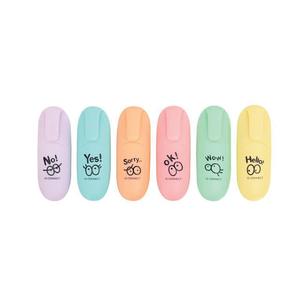 Q-CONNECT MINI HLER PENS PASTEL PK6