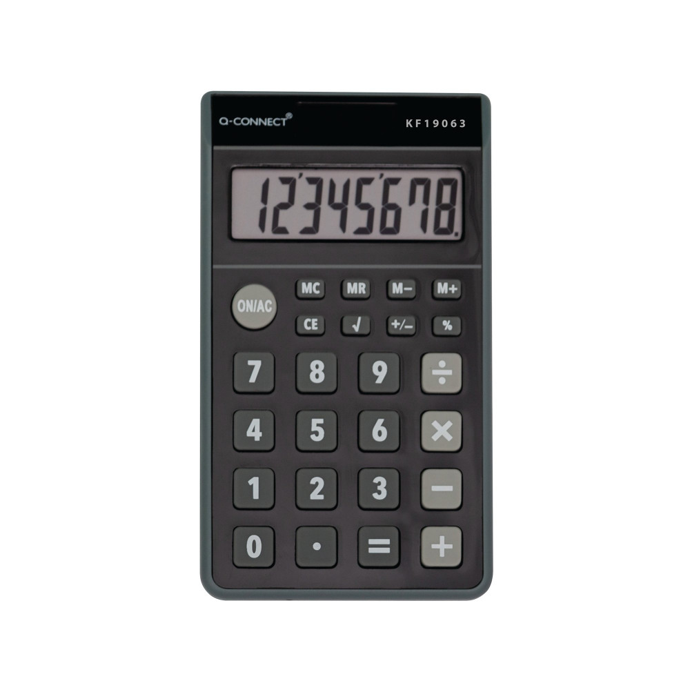 8 DIGIT POCKET CALCULATOR BLACK
