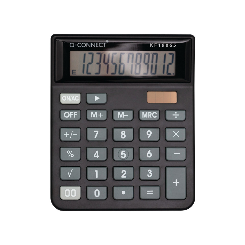 12 DIGIT CALCULATOR MEDIUM BLACK