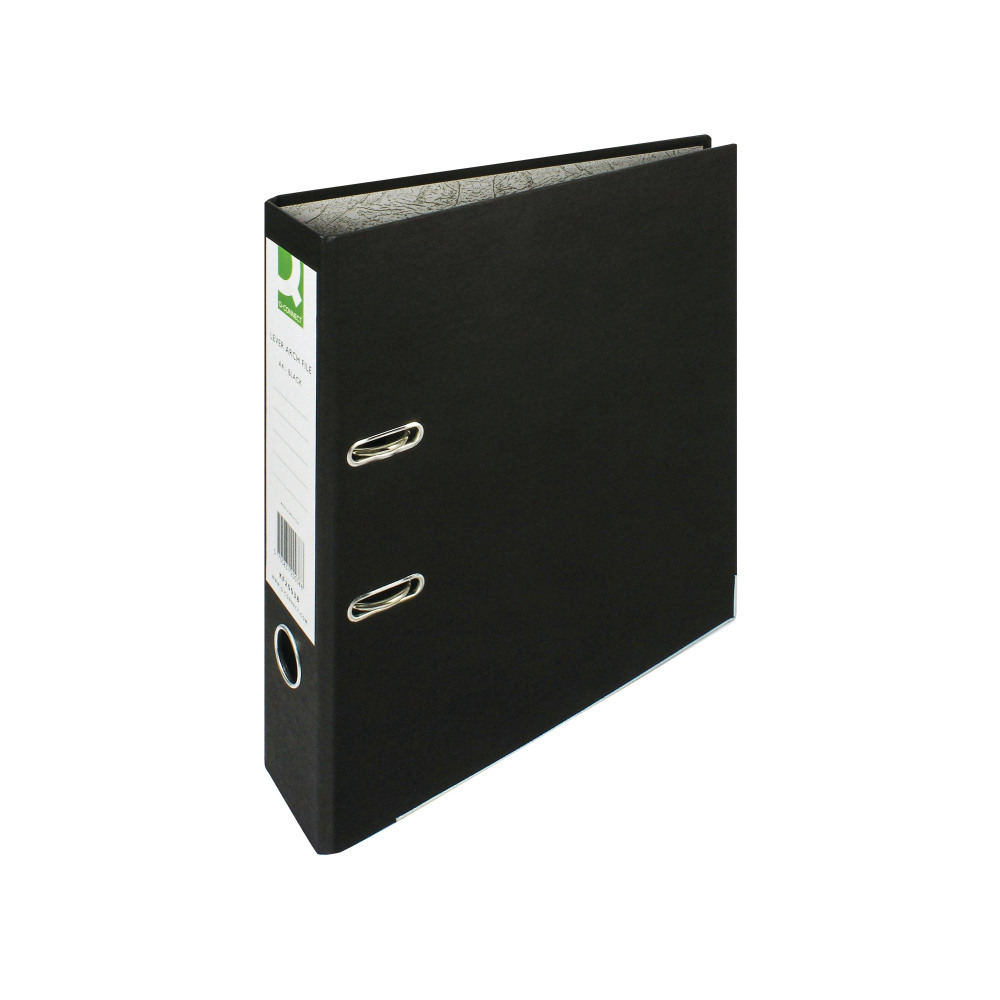 Q-CONNECT LEVERARCH PPRB A4 BLK PK10