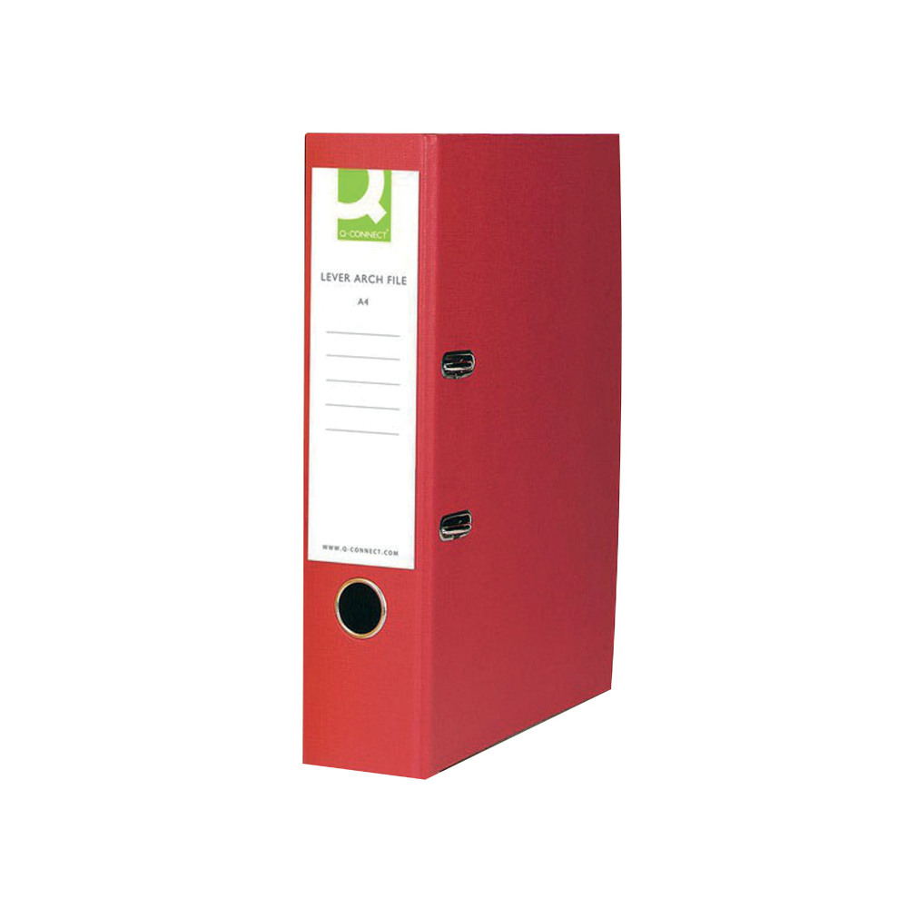 Q-CONNECT LEVERARCH PPRB A4 RED PK10