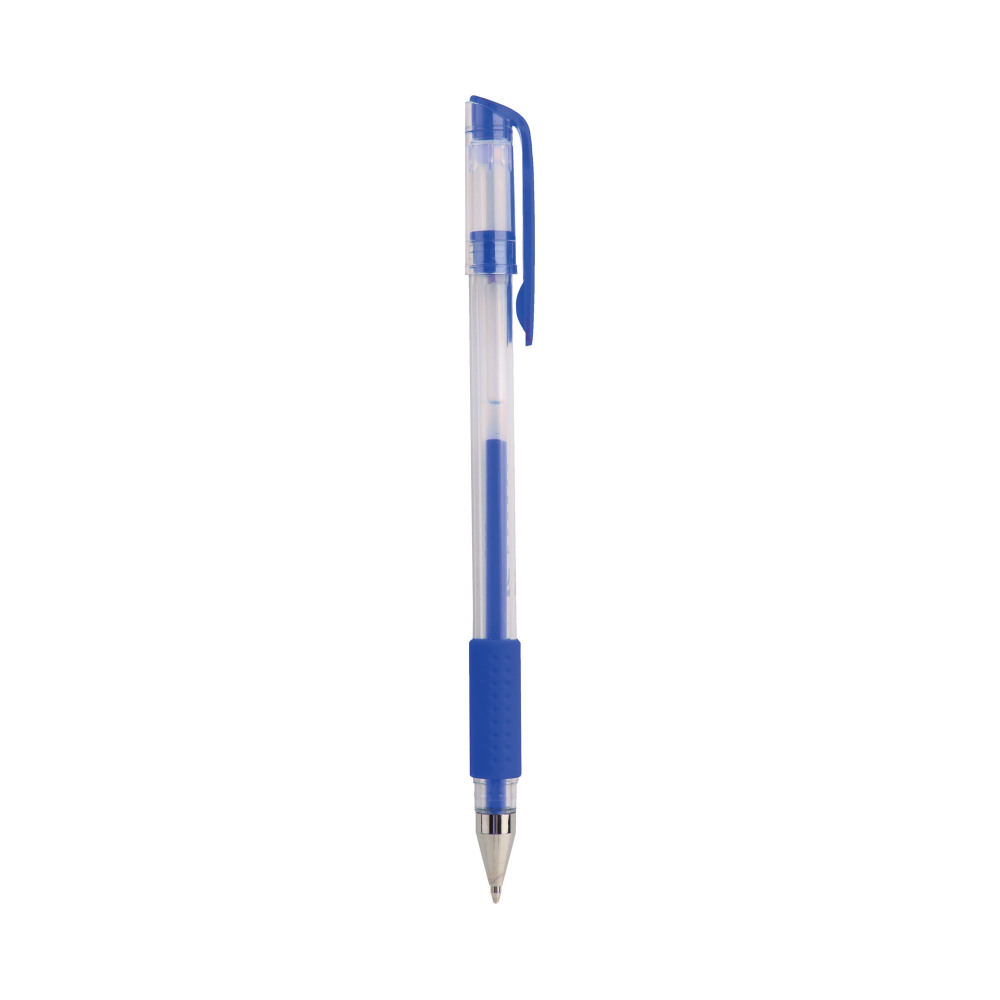 Q-CONNECT GRIP GEL ROLL PEN BLU PK10