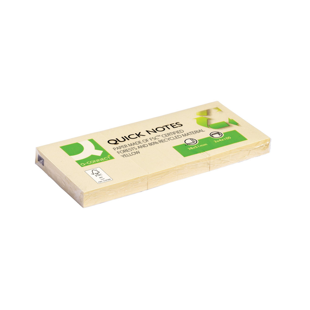 Q-CONNECT QUICK NOTES 38X51MM PK12