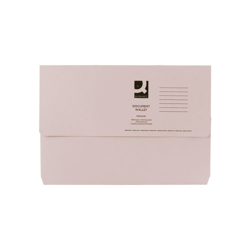 Q-CONNECT 1/2 FLAP DOC WLT BUFF PK50