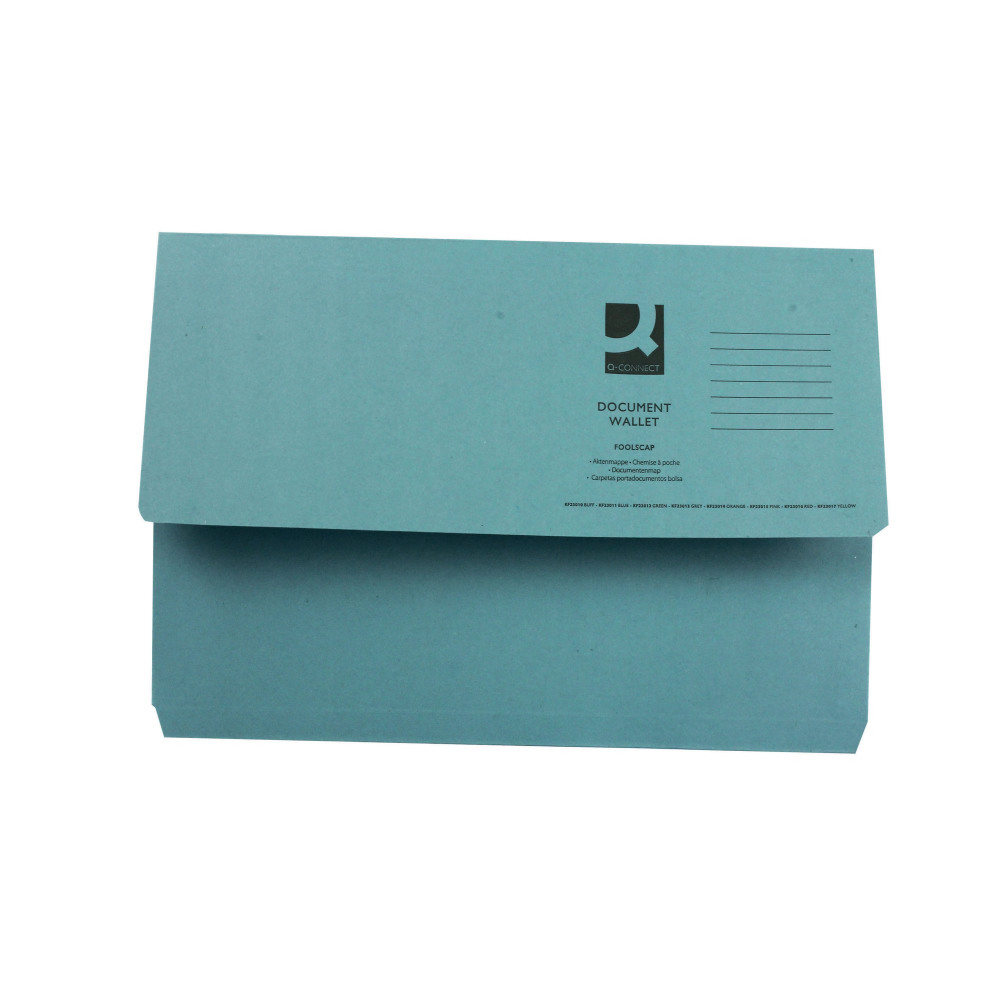 Q-CONNECT DOC WLT FS BLUE PK50
