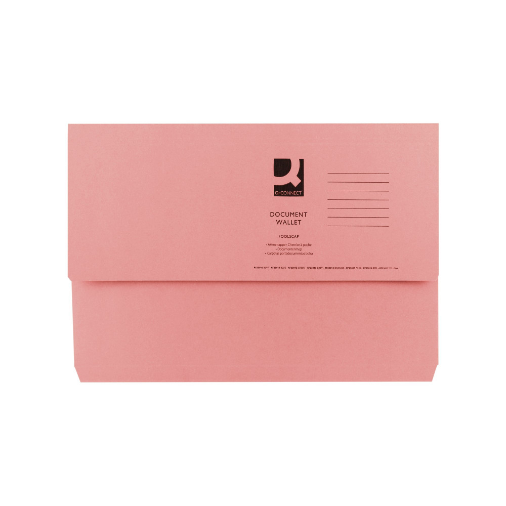 Q-CONNECT DOC WLT FS PINK PK50