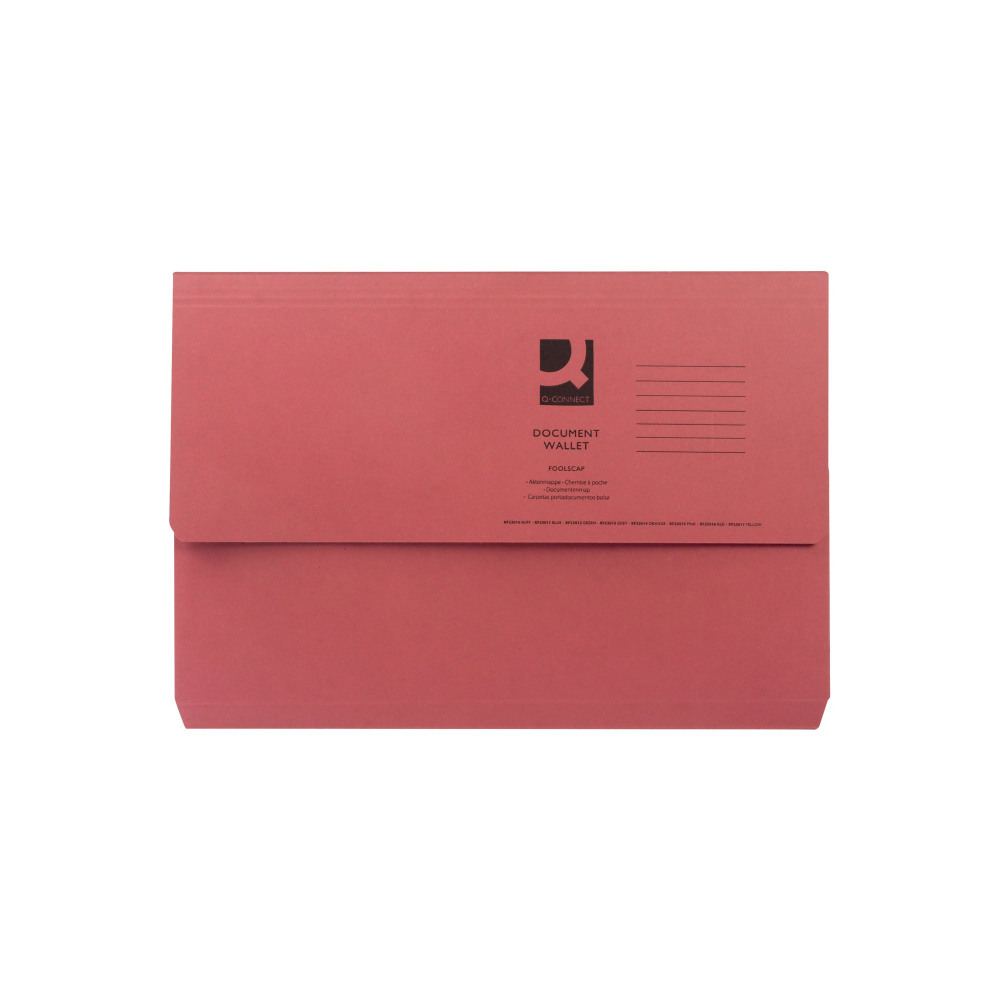 Q-CONNECT DOC WLT FS RED PK50
