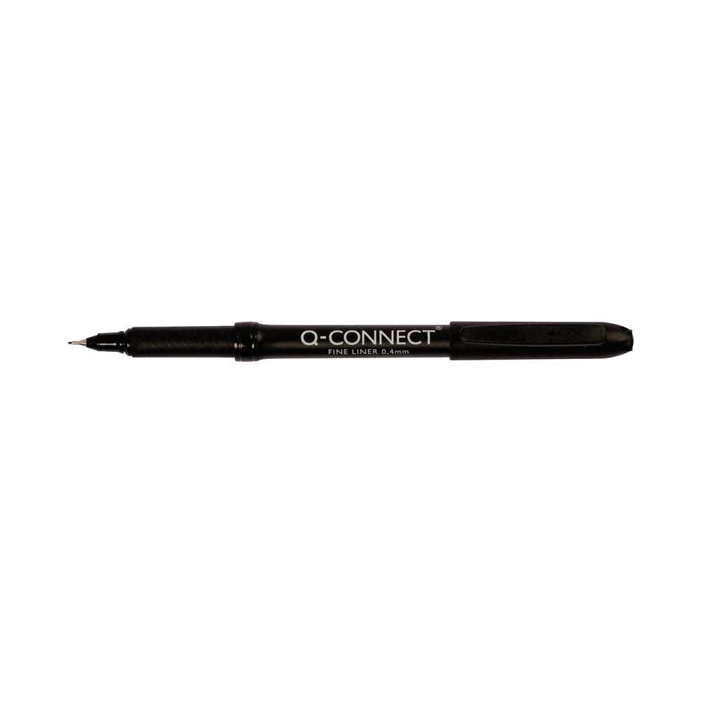 Q-CONNECT FINELNR PEN 0.4MM BLK PK10