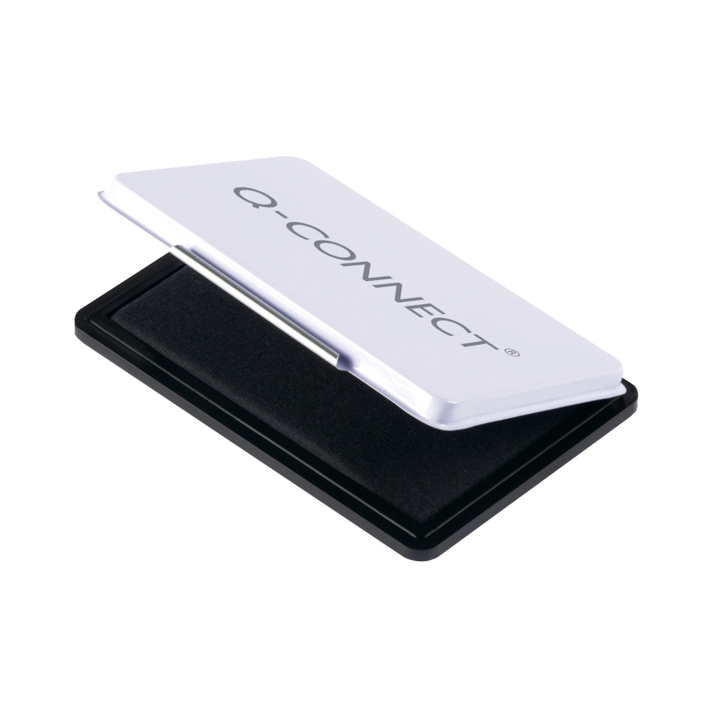 Q-CONNECT BLK MED STAMP PAD MTL CASE