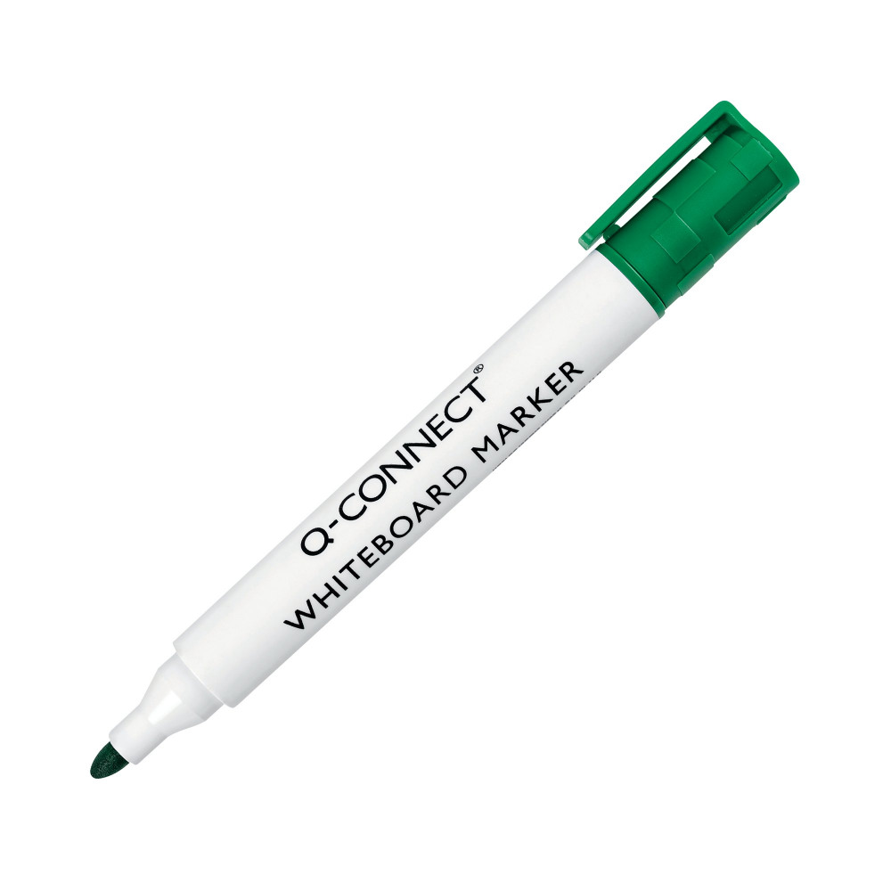 Q-CONNECT DRYWIPE MARKER GREEN PK10