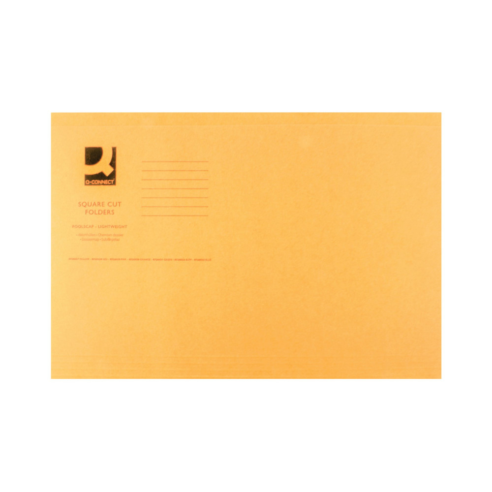 Q-CONNECT SQ CUT FOLDER FS ORANGE