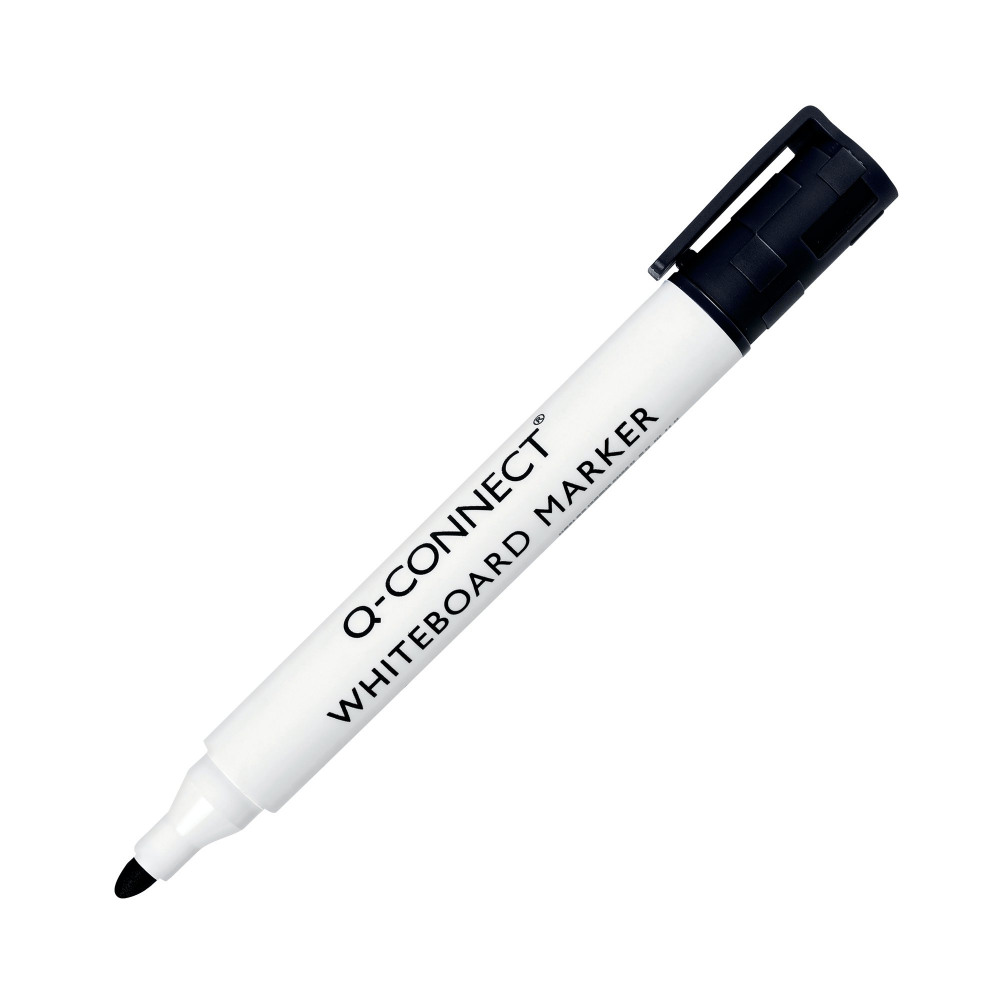 Q-CONNECT DRYWIPE MARKER BLACK PK10
