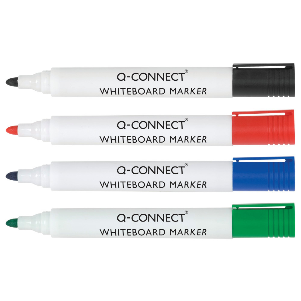 Q-CONNECT DRYWIPE MARKER AST PK4