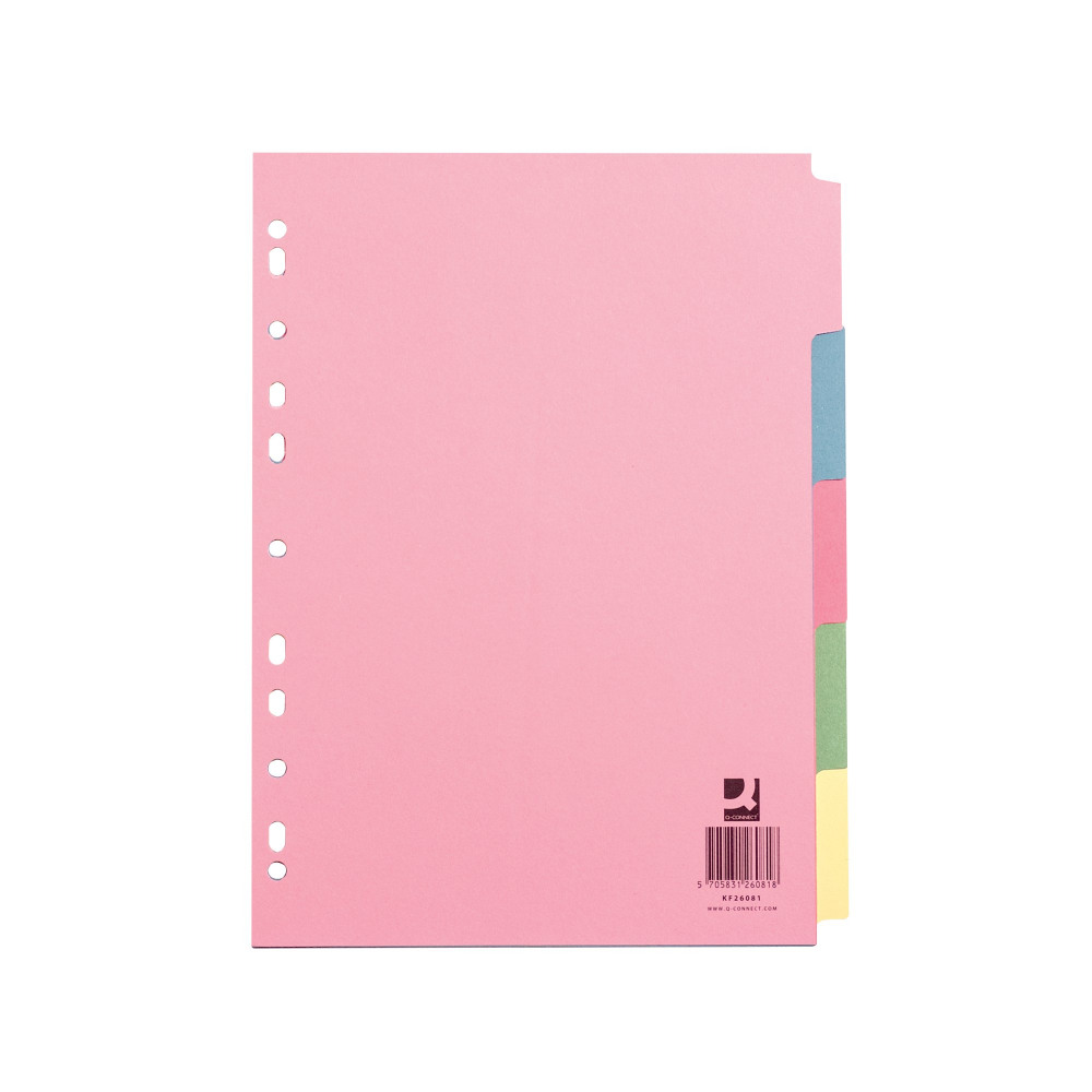 Q-CONNECT 5-PT SUBJECT DIVIDER A4