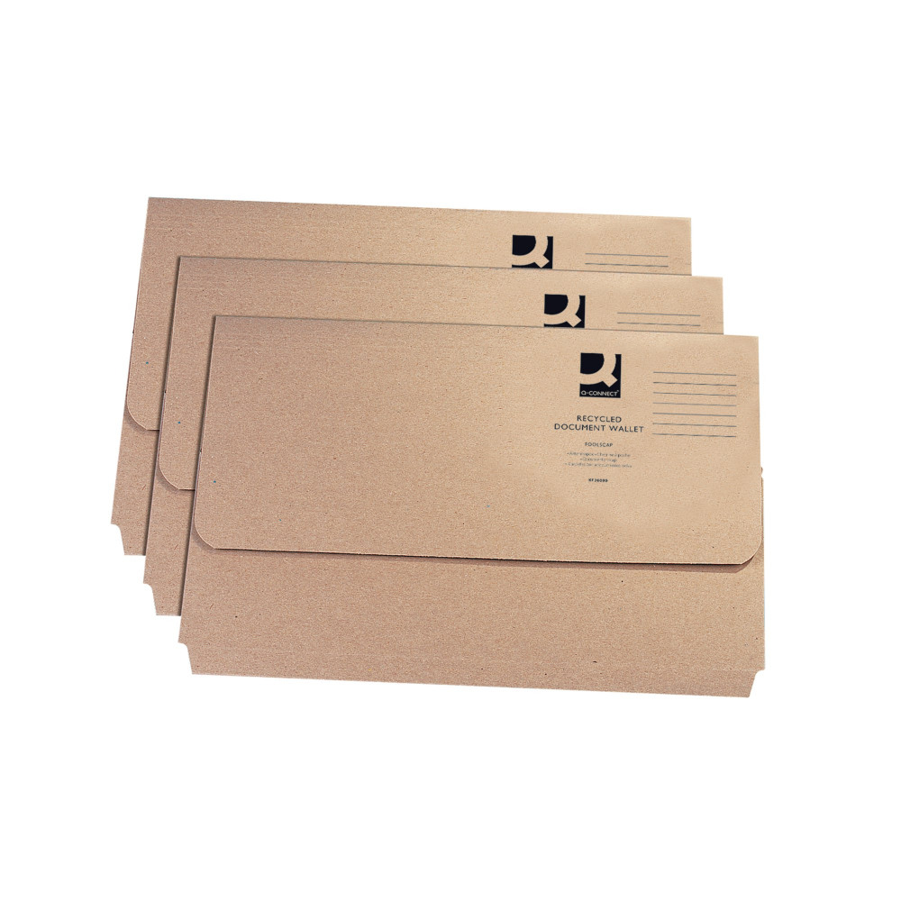 Q-CONNECT DOC WALLET FS BUFF PK50