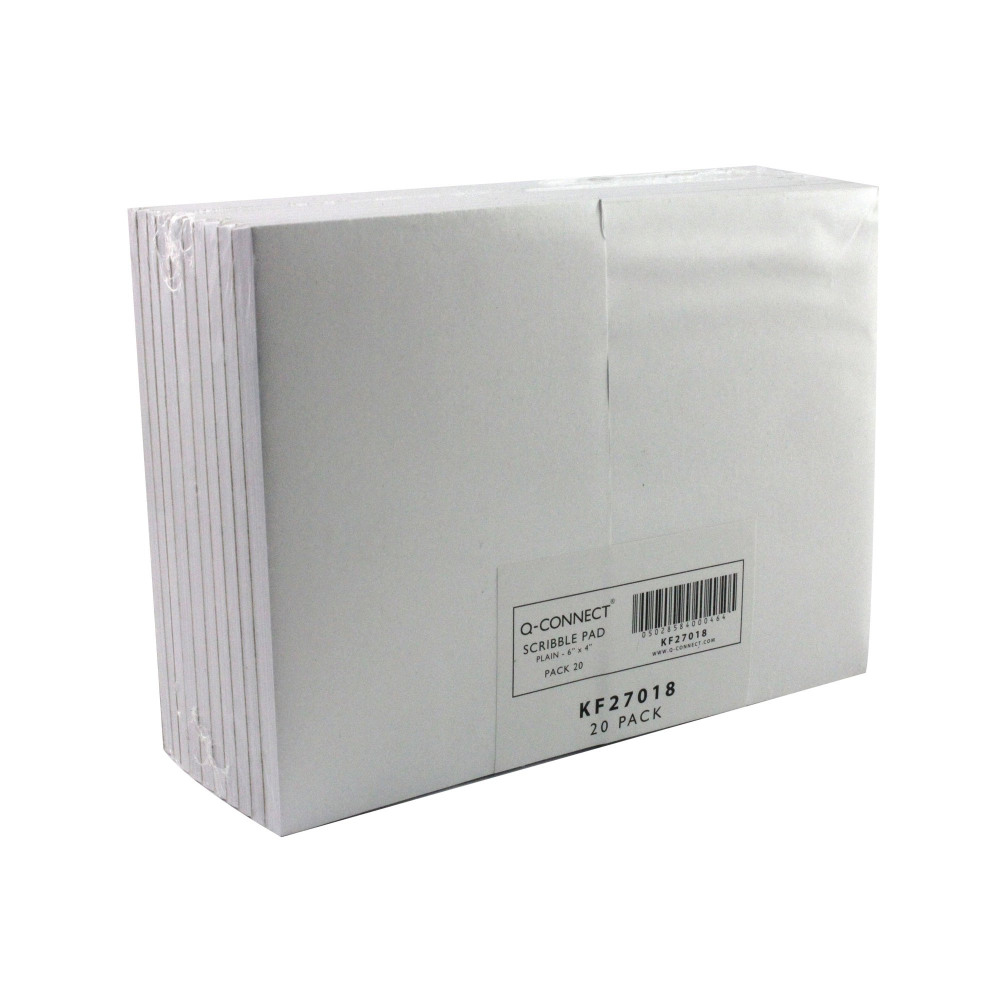 Q-CONNECT SCRIBBLE PAD 80P PLAIN P20