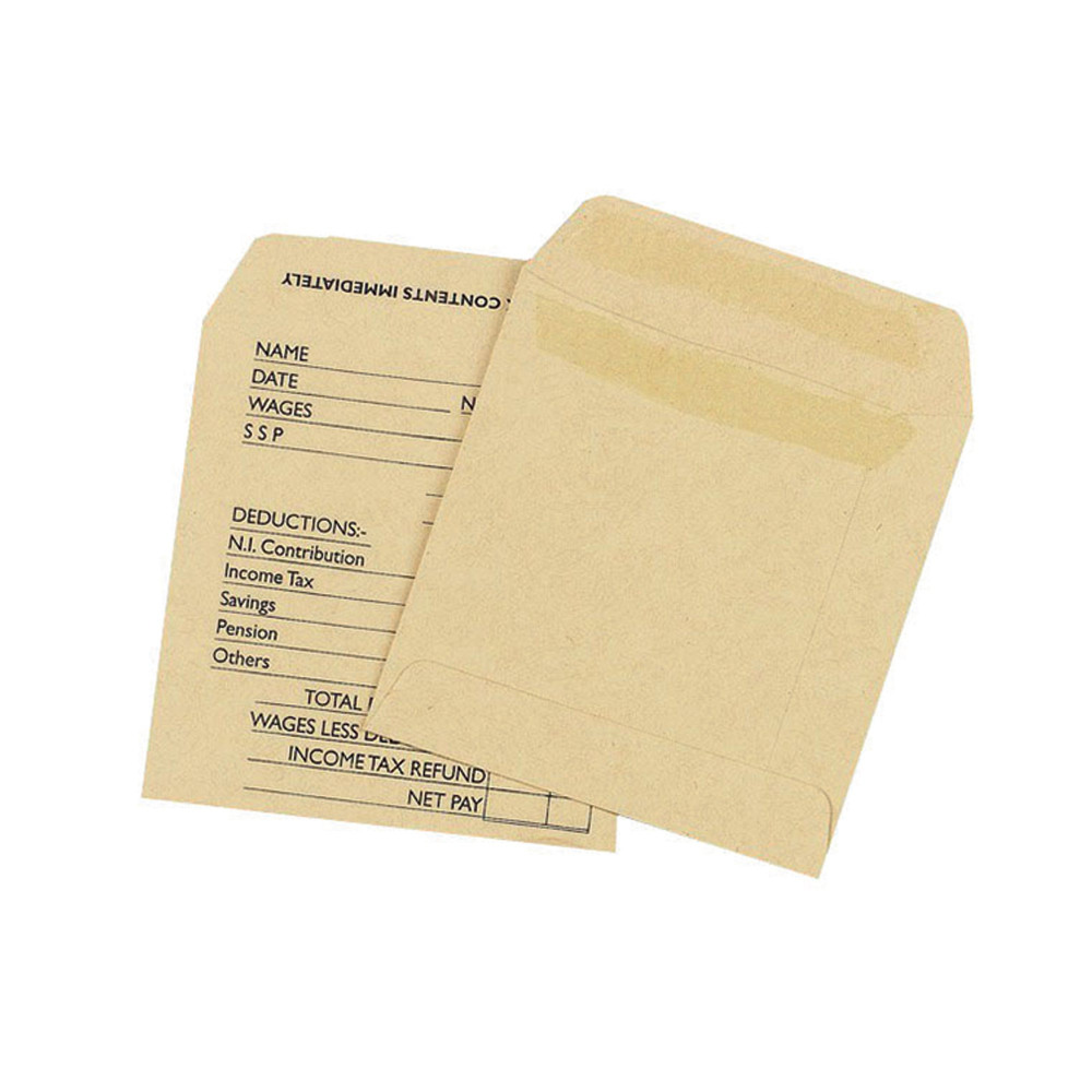 Q-CONNECT WAGE ENVELOPE MANILLA SS