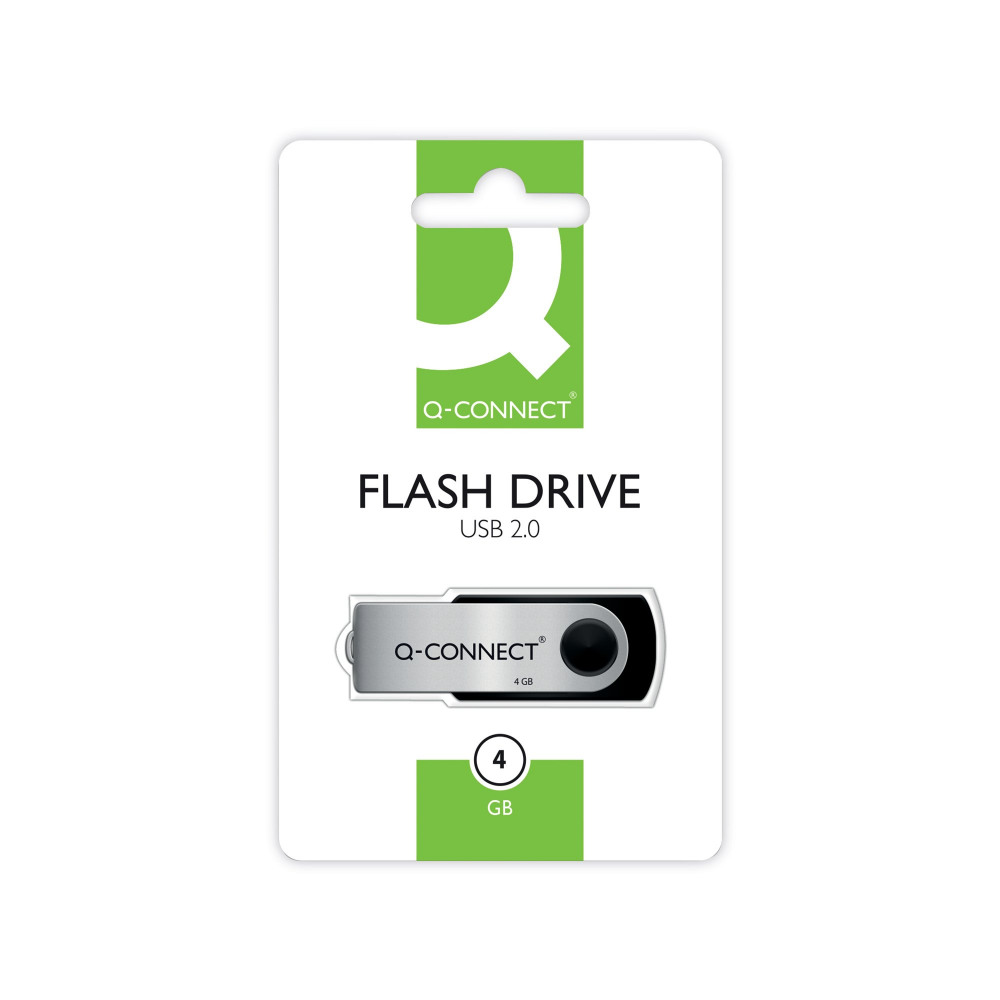 Q-CONNECT USB 2.0 SWIVEL 4GB DRIVE