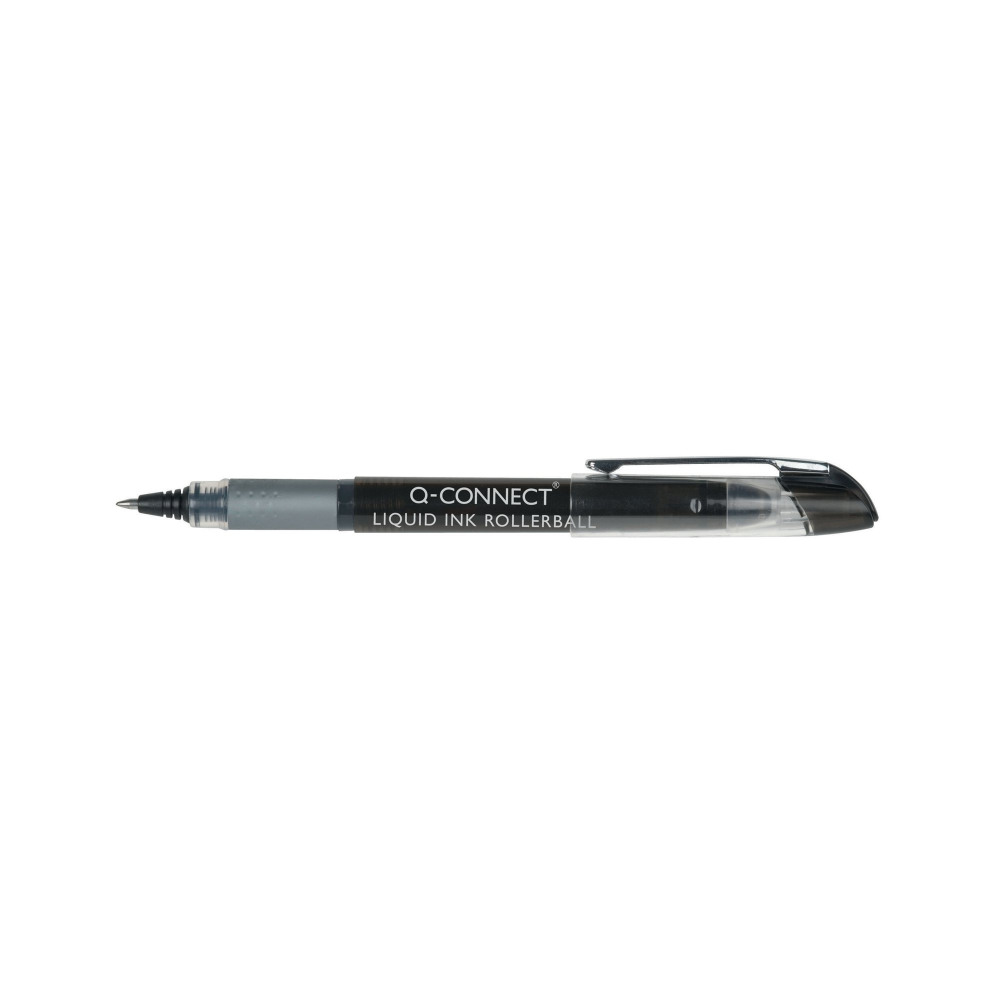 Q-CONNECT ROLLERBALL LIQ INK BK PK10