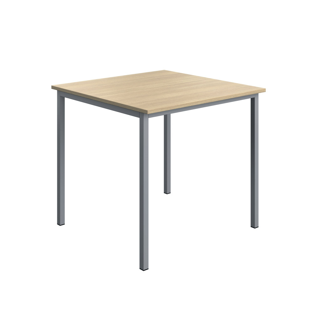 MPPS TABLE 800X800 OAK/SILVER