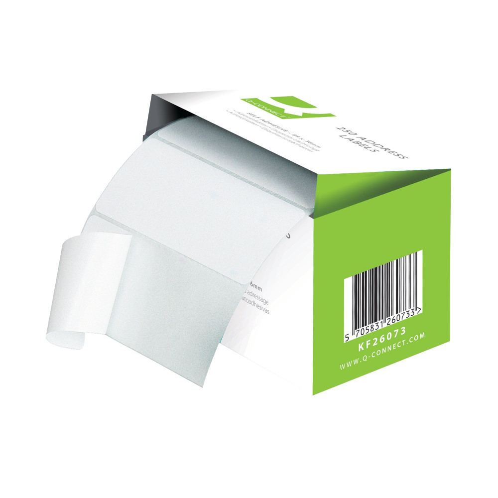 Q CONNECT ADR LBL S/A 76X50MM PK1500