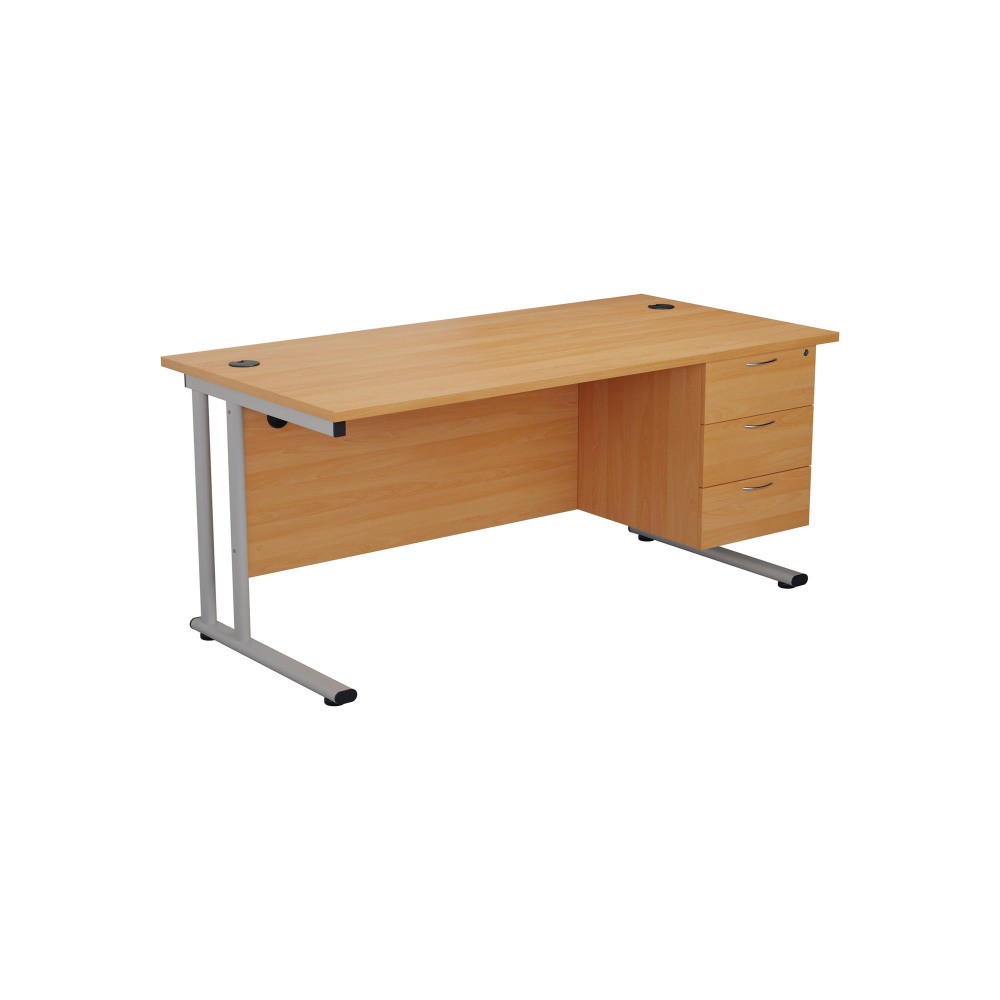 JEMINI 3 DRW FIXED PED BEECH