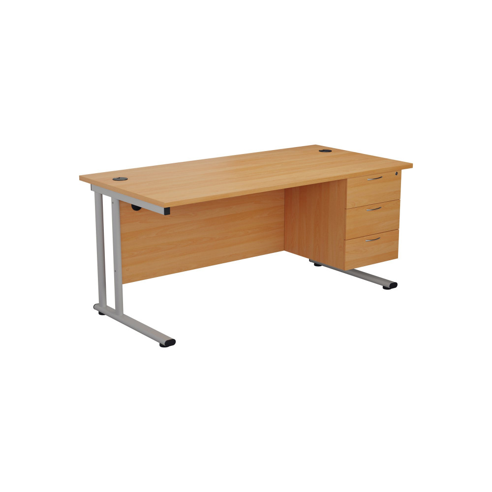 JEMINI 3 DRW FIXED PED GREY OAK