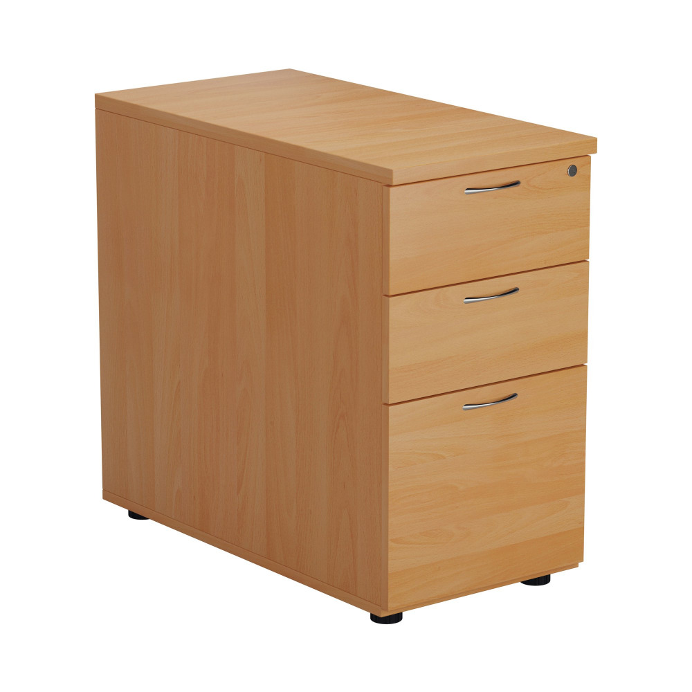 JEMINI 3DRW DESK HIGH PEDESTAL BEECH