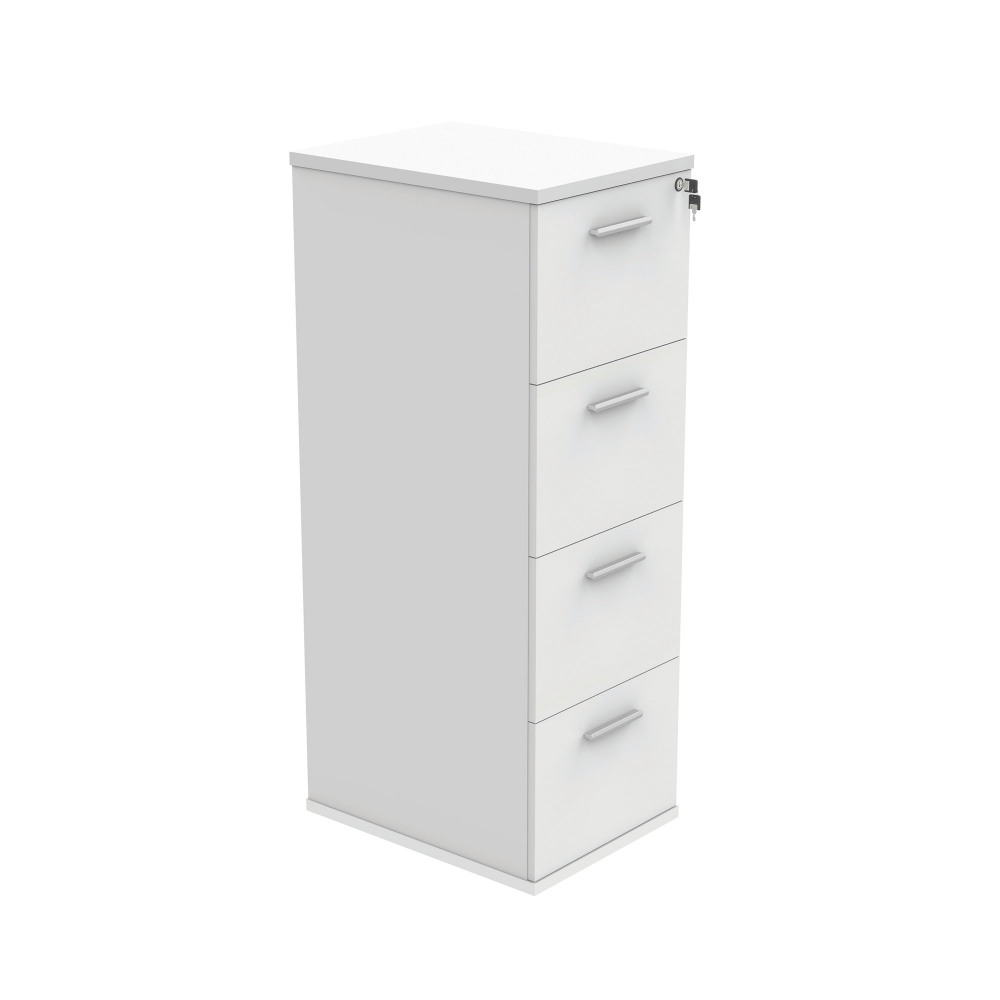 POLARIS 4 DRW FILING CABINET ARC WHT
