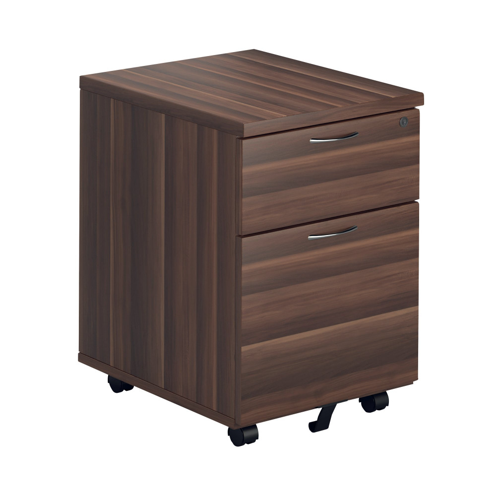 JEMINI 2 DRW MOB PED WALNUT