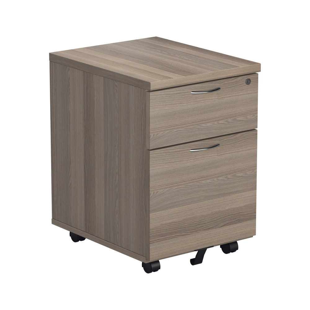 JEMINI 2 DRW MOB PED GREY OAK