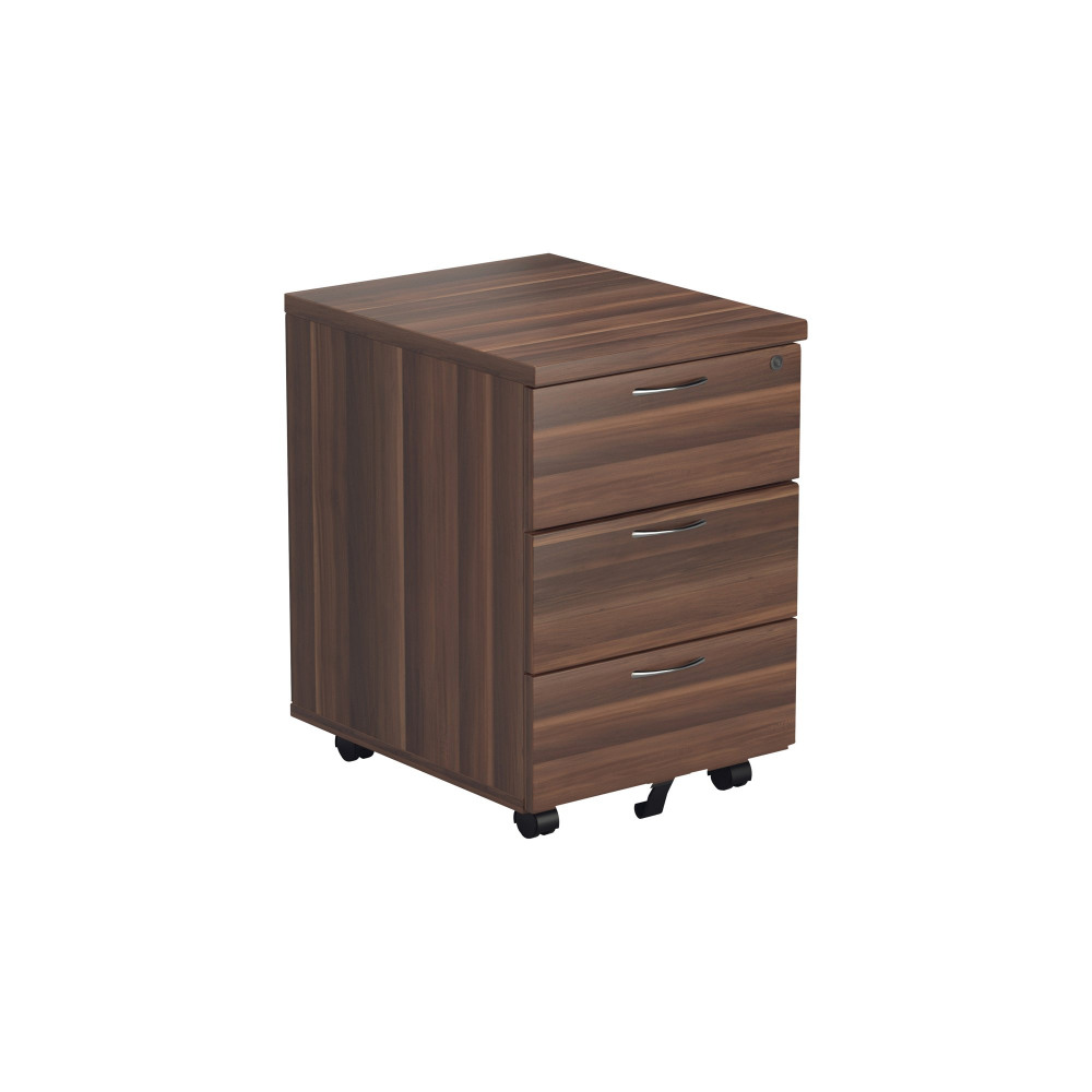 JEMINI 3 DRW MOB PED WALNUT