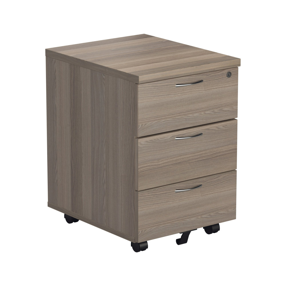JEMINI 3 DRW MOB PED GREY OAK