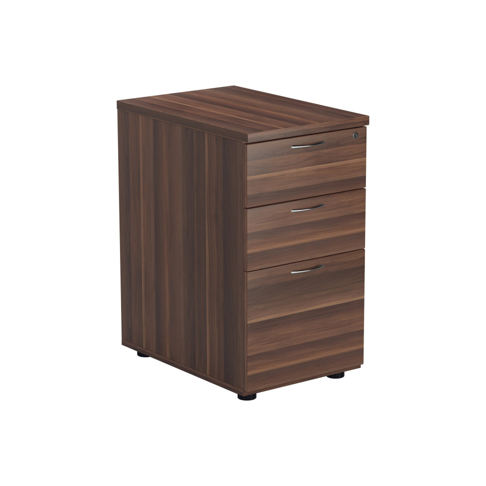 JEMINI 3 DRW DESK HIGH WALNUT