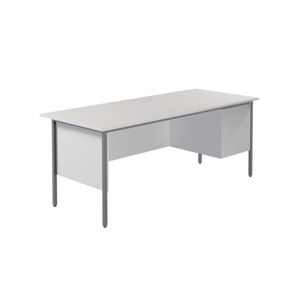 SERRION RECT 2 DRW PED WHITE