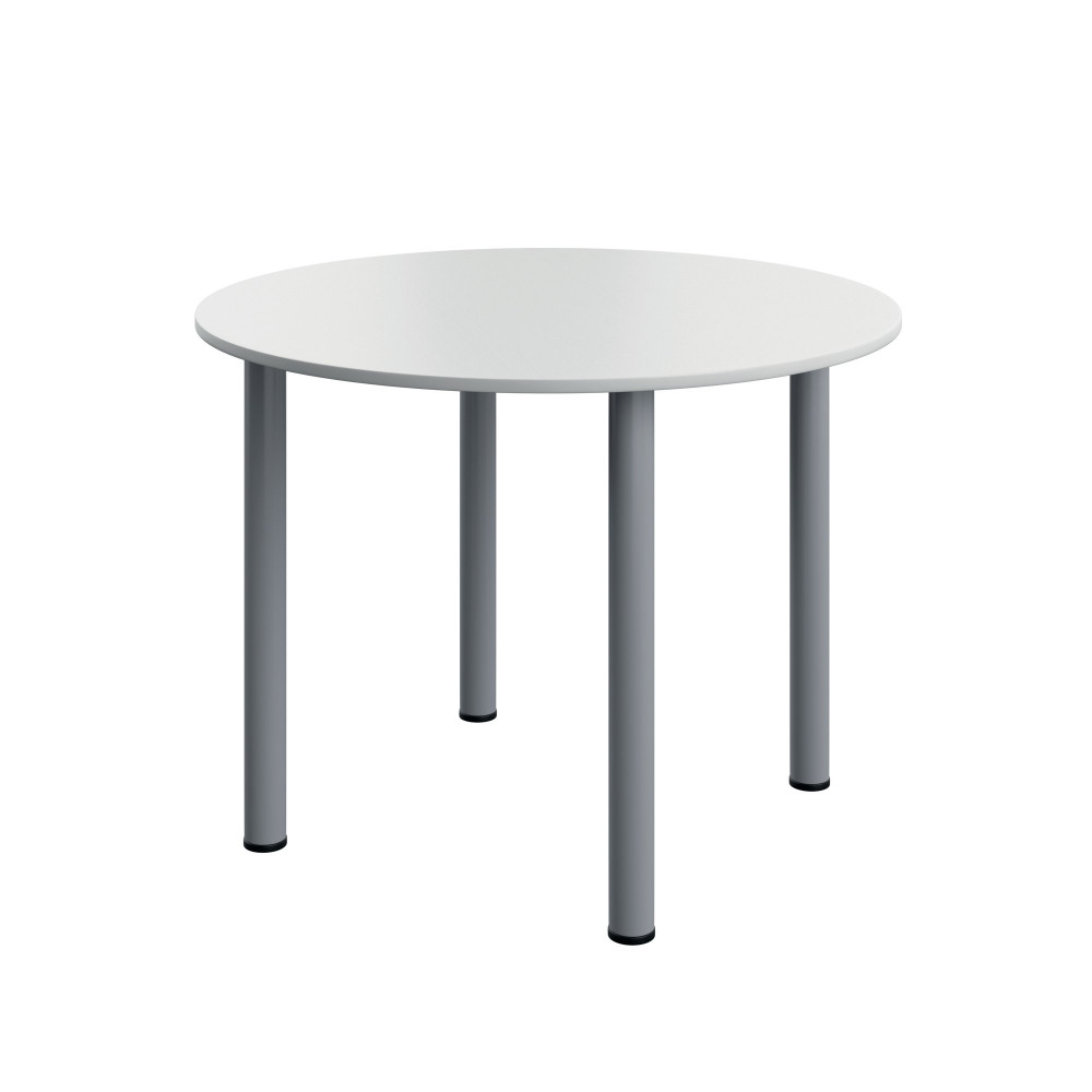POLE LEG RND MTE TBL 1000X1000 WHITE