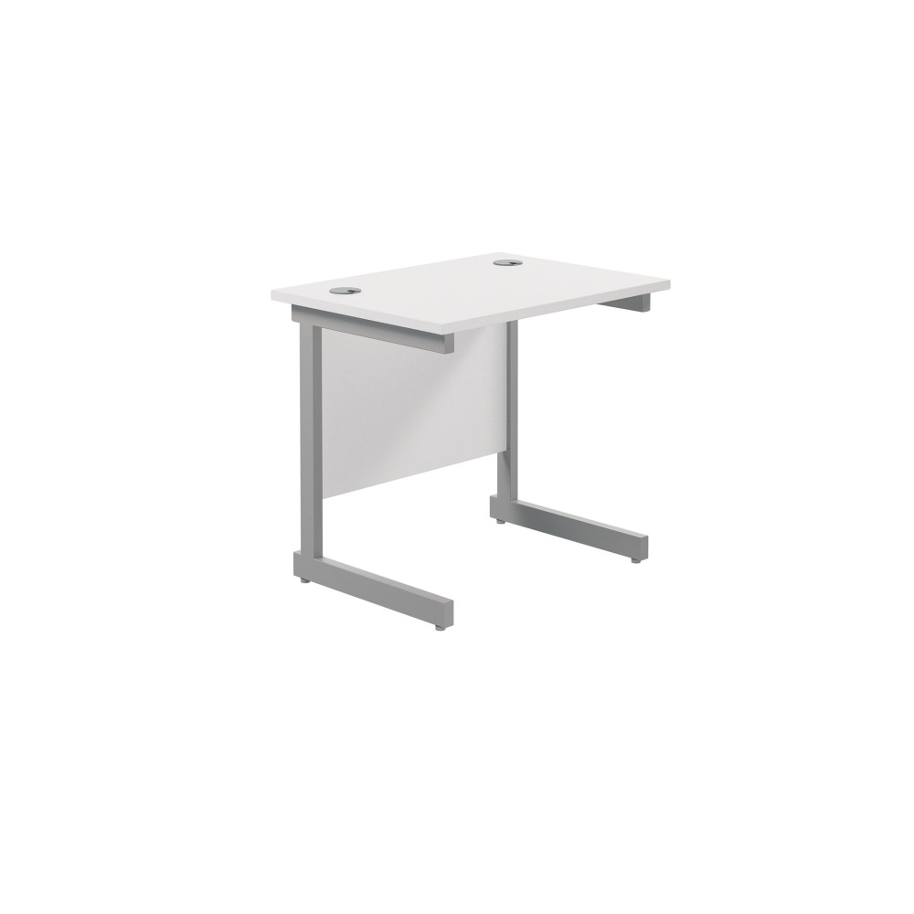 JEMINI SINGLE RECT DESK 800 WHITE