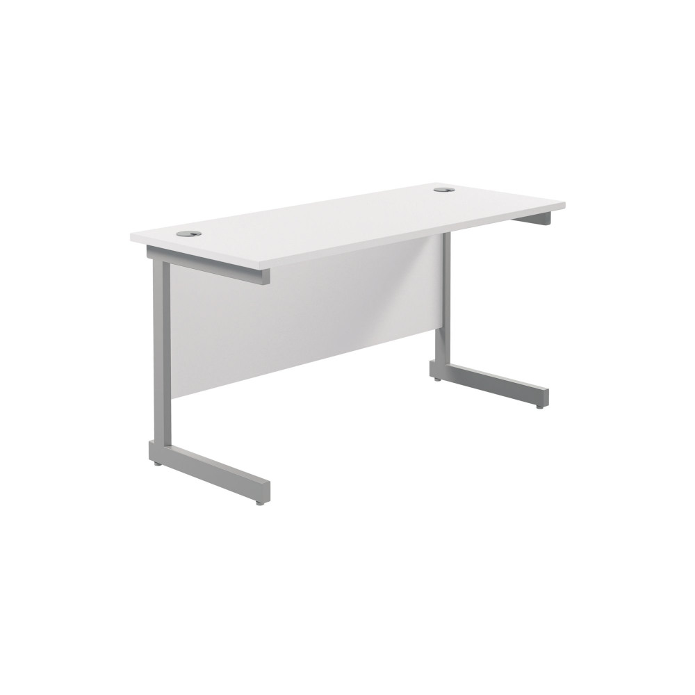 JEMINI RECT DESK 1200 WHITE/SILVER