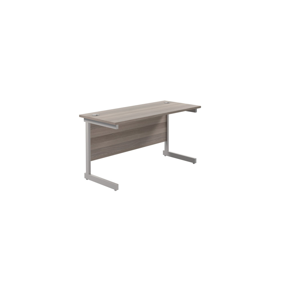 JEMINI SINGLE RECT DESK 1400 G/OAK