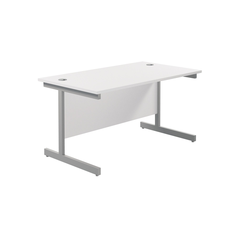 JEMINI SINGLE RECT DESK 1400 WHITE