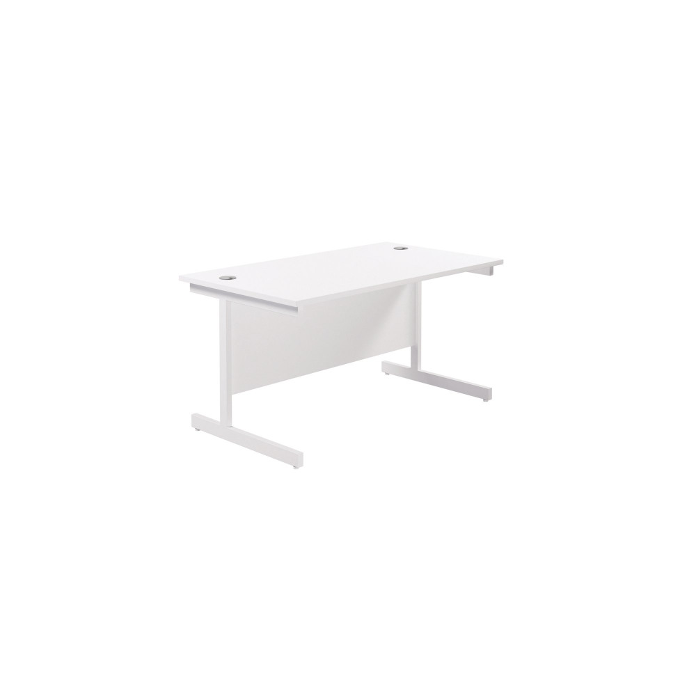 JEMINI SINGLE RECT DESK 1400 WHITE